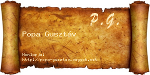 Popa Gusztáv névjegykártya